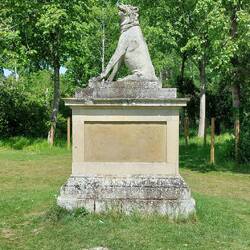 Statue of animal nearby