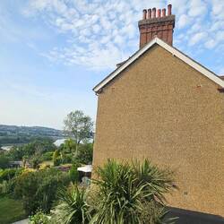 Blick vom B&B über den Medway