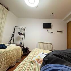 Tonight's room. This view because I was too tired to get back up.