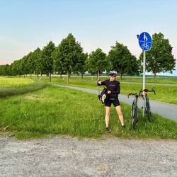 zur Blauen Stunde auf dem Heimweg