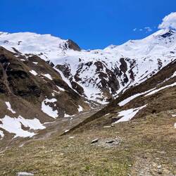 Erster Blick zum Stilfserjoch hinauf