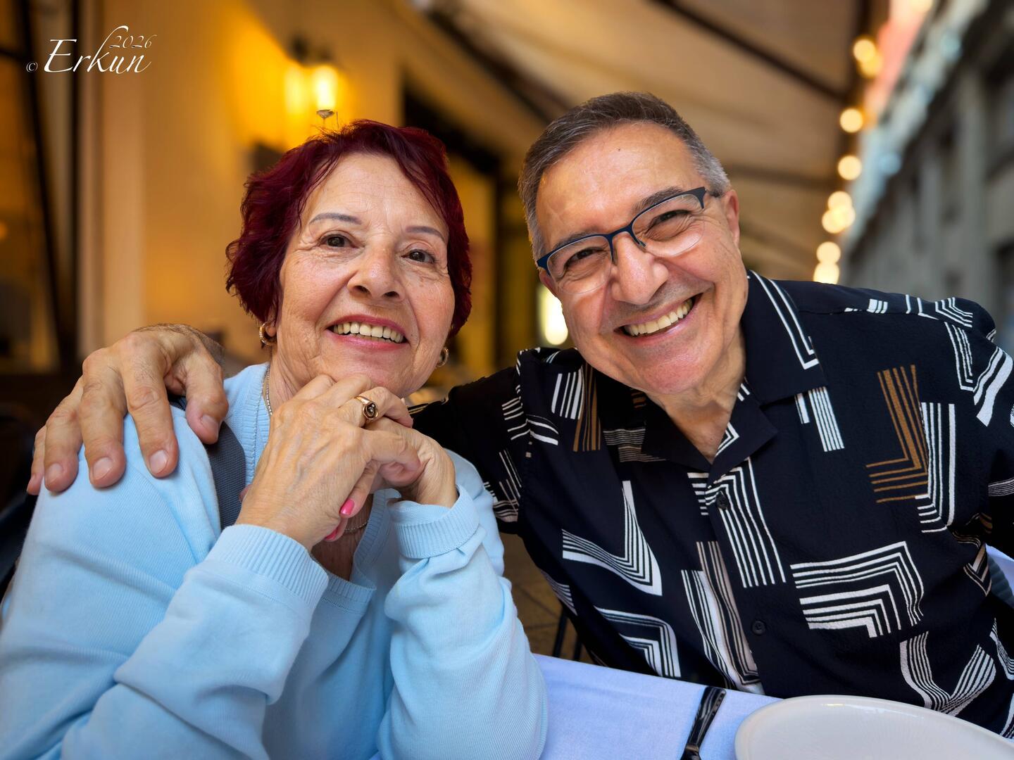 Brother and sister meet up in Bologna, Italy.