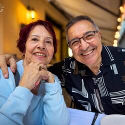 Brother and sister meet up in Bologna, Italy.