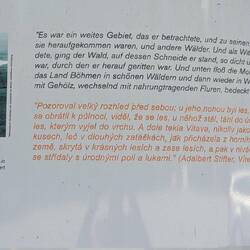 Auszug aus der Erzählung "Witiko" von Adalbert Stifter welche in dieser Gegend spielt