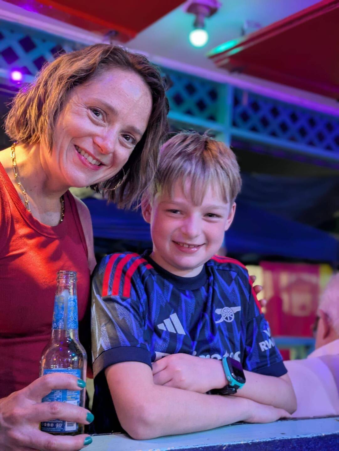 Nat and Finn at the party