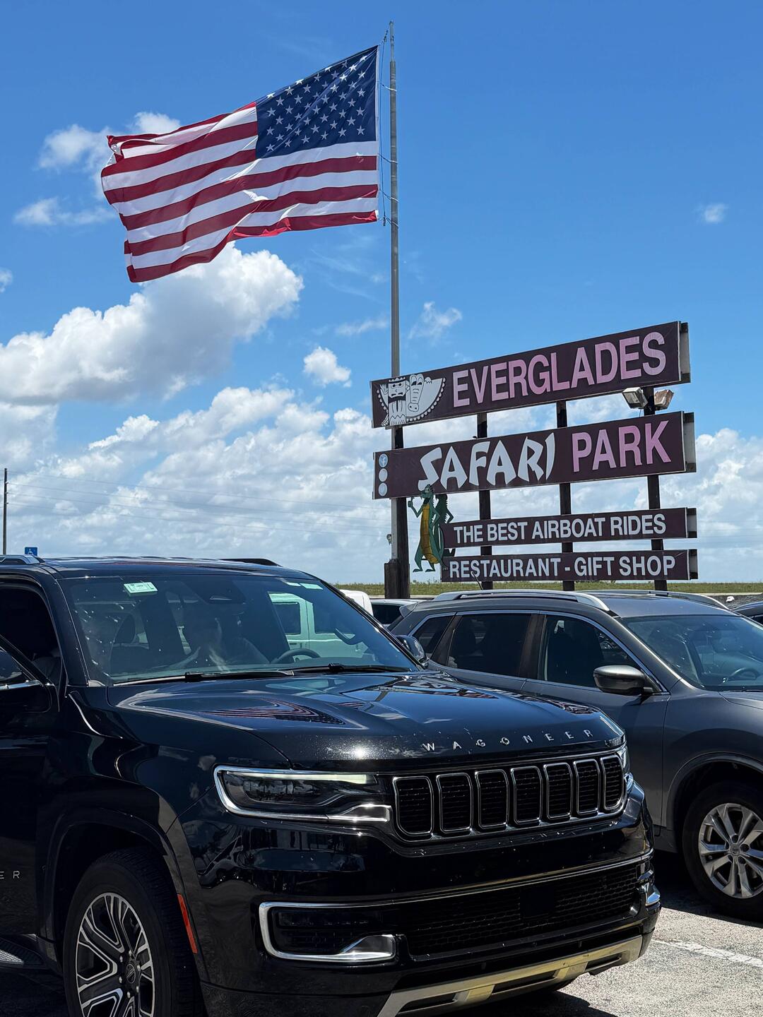Unser Reisegefährt beim Mittags- Stopp in den Everglades