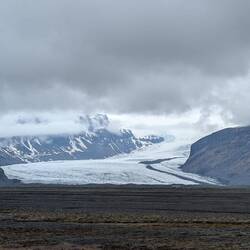 Erste Gletscher in Sicht