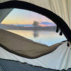A room with a view. Our first night near Wood Bottom Campground.
