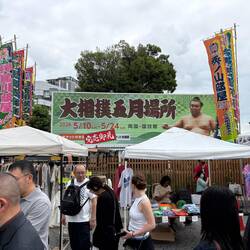 Souvenir-Shops für die Sumo-Fans.