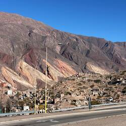 Cemetery along the backdrop of the mountains
