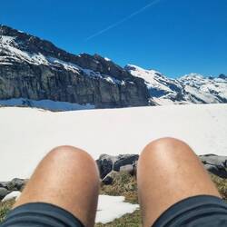 Powernap mit Blick auf Titlis ...
