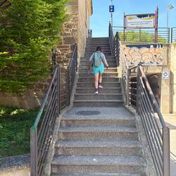 Stairs. Why did it have to be stairs?
