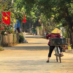 Vietnamese cycle hat couture