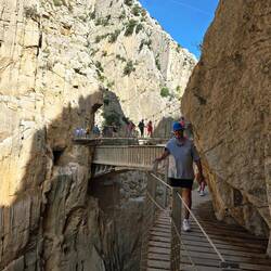 Coming down after the Suspension Bridge. Ten people max on the bridge. That spot was VERY windy!