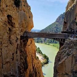 The Money Shot! (The wooden structure actually houses a pipe. The Suspension Bridge is beside it.)