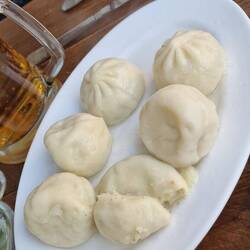 Khinkali with potatoes