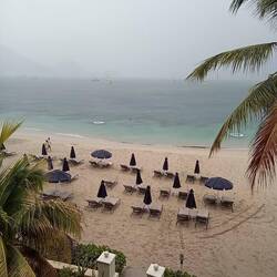 Nearly deserted beach