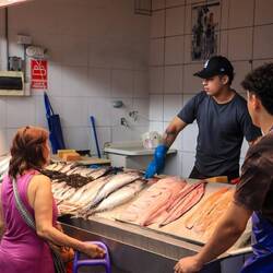 Der Markt hatte mega frisches Ceviche