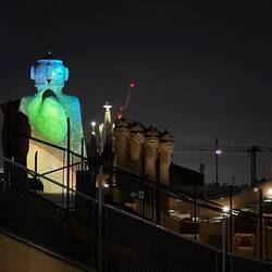 That's La sagrada Familia in the background