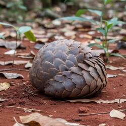 Eingerolltes Pangolin