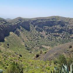 Bandama Caldera. An old volcano next to the winery we lunched at.