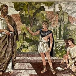 Alexander being taught by Aristotle