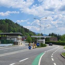 Da ist sie schon, die Staatsgrenze - nichts los.