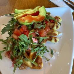 Savory garden waffle. Yum!