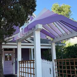 Downtown Colorado Springs is known for its "painted ladies" like this purple confection