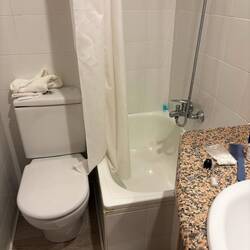 My bathroom has this tub perfect for foot soaking. (Not so much for bathing.)