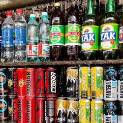 Mountain stream-chilled beverages on the side of the road