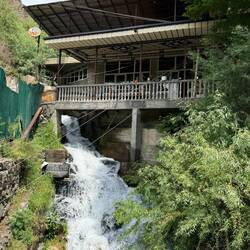 Water rushing from the mountains