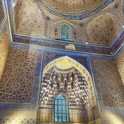 Inside a part of the Gur-Emir Mausoleum