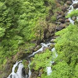 Der Kegon Wasserfall in Nikko.