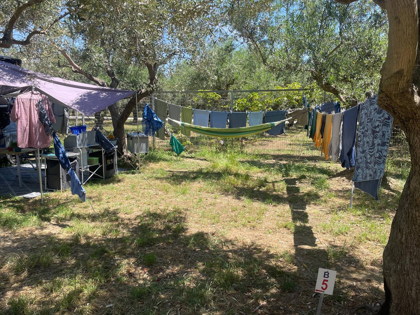 Waschtag auf Stellplatz 5 B