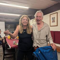 Our Sarria Albergue owner. We 3 agree this was a top location and Albergue