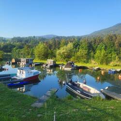 Morgens direkt am Campingplatz.