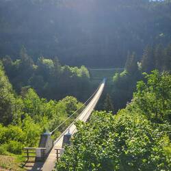 Die Brücke von oben.