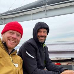 The Gulfstream was so nice and warm with its 27C! Now motoring in the cold waters of New York.