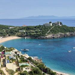 Blick auf den Strand von Jalë