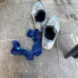 We try to remember to air out our feet at each break.