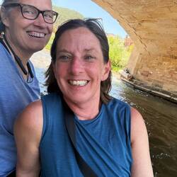 This town doesn't make it easy, but we found a way to get to the river.