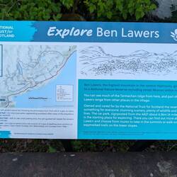 Map in front of Scottish National Trust