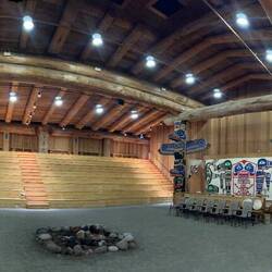 Panoramic photo inside the Big House.