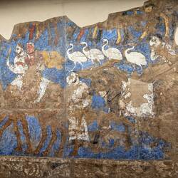 Fresco preserved in the Samarkand Ancient History Museum