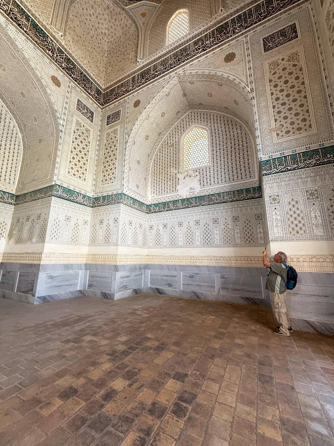 Inside the Bibi Khanum mausoleum complex
