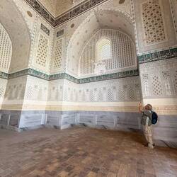 Inside the Bibi Khanum mausoleum complex