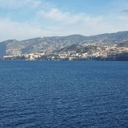 Madiera itself. That cliff on the left is about 600m tall. There are houses perched on the edge.