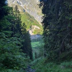 Erste Ausblicke ins Tal ...