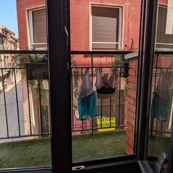 Lovely balcony and view -- once you look past the laundry drying.